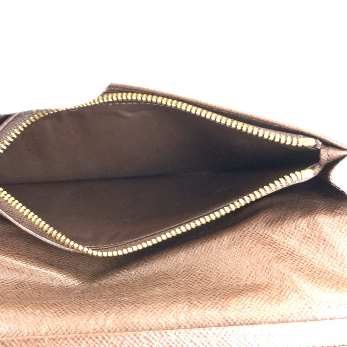 LOUIS VUITTON ルイヴィトン ダミエ ポルトフォイユブラザ ブラウン ゴールド金具 PVC N60017 長財布 ロングウォレット メンズ AB32