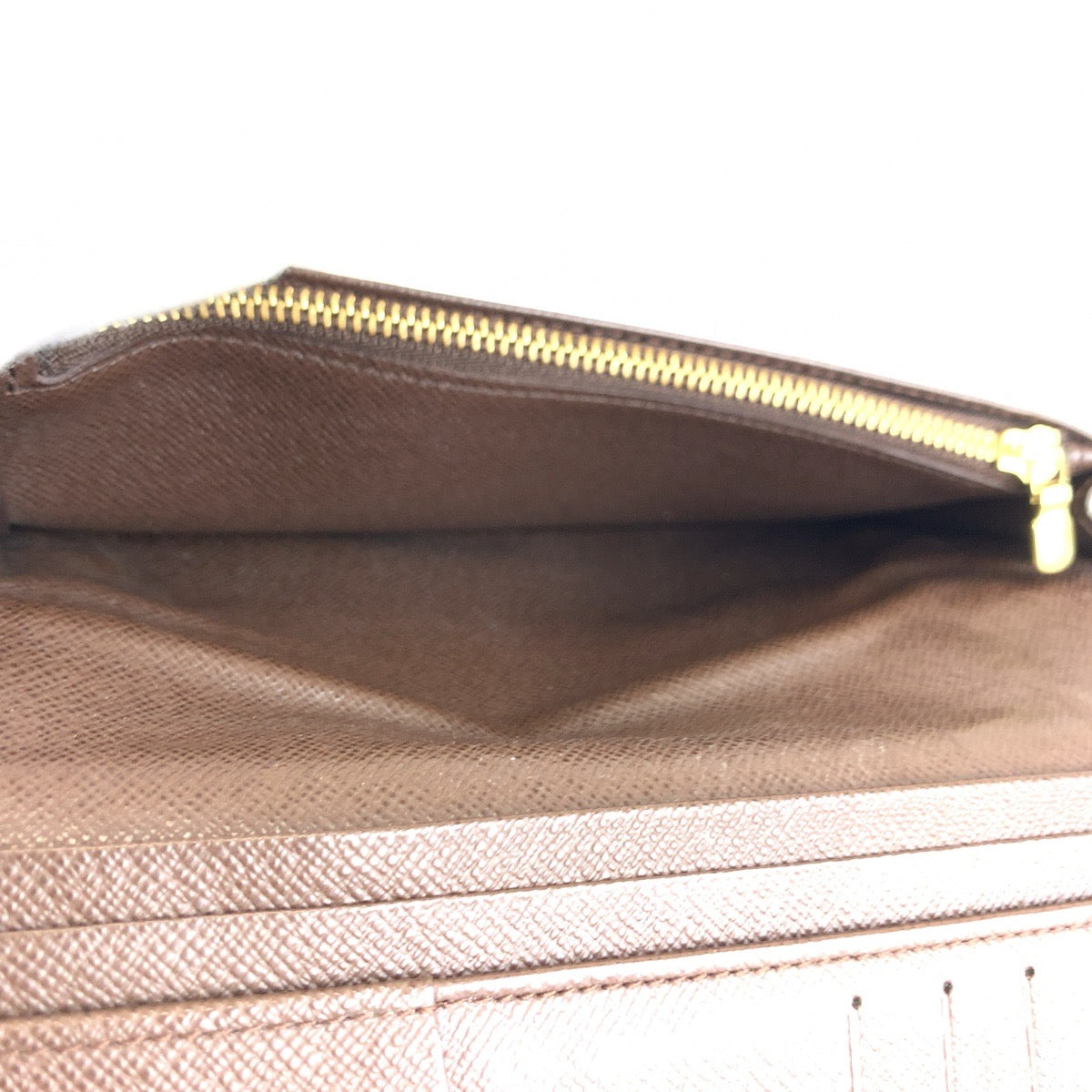 LOUIS VUITTON ルイヴィトン ダミエ ポルトフォイユブラザ ブラウン ゴールド金具 PVC N60017 長財布 ロングウォレット メンズ AB32