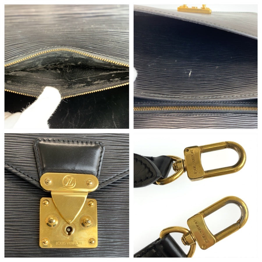 LOUIS VUITTON ルイヴィトン エピ モンソー ブラック 黒 ゴールド金具 レザー M52122 ハンドバッグ ショルダーバッグ 2way メンズ B57
