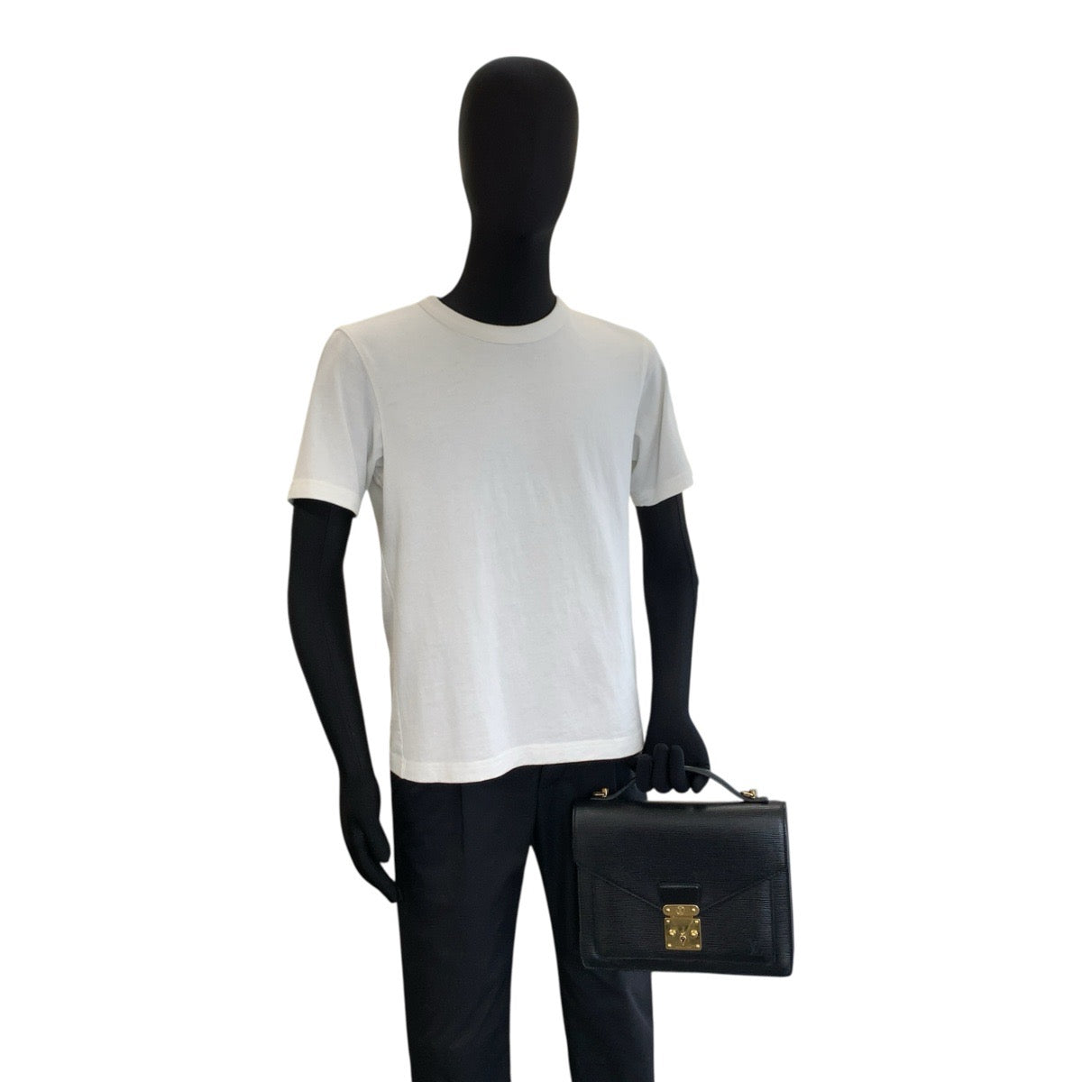 LOUIS VUITTON ルイヴィトン エピ モンソー ブラック 黒 ゴールド金具 レザー M52122 ハンドバッグ ショルダーバッグ 2way メンズ B57