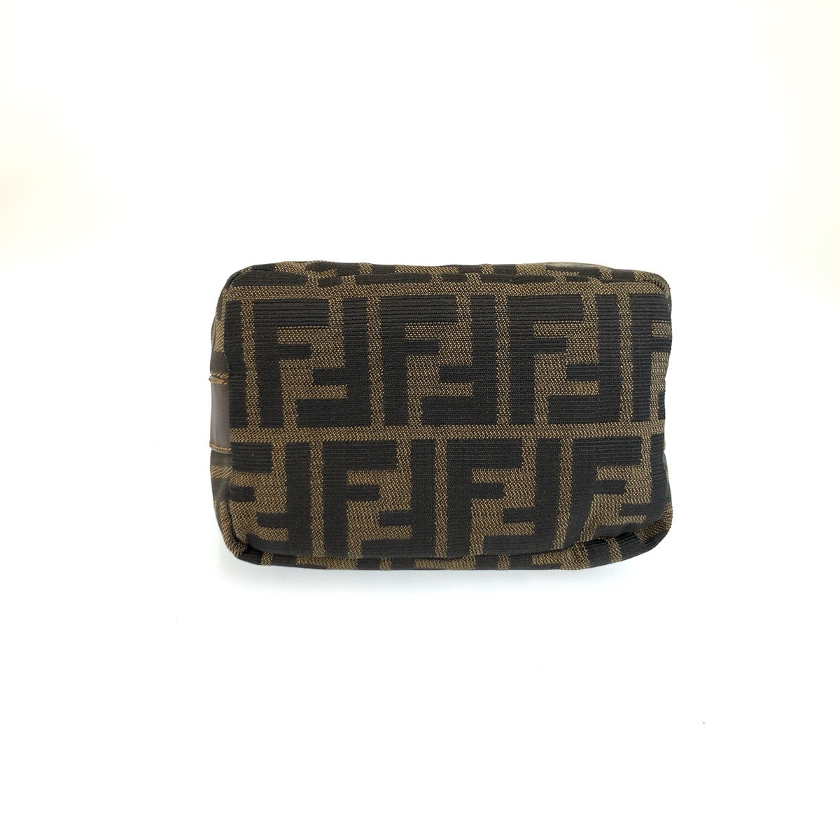 FENDI フェンディ ヴィンテージ ズッカ ブラウン ゴールド金具 キャンバス / レザー ポーチ 化粧ポーチ レディース B38