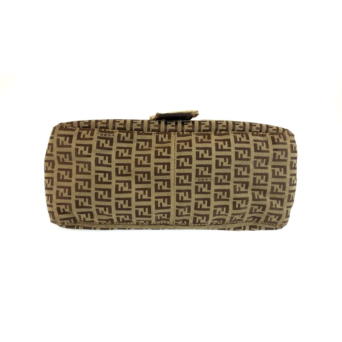 FENDI フェンディ ズッキーノ マンマバケット ブラウン ゴールド金具 キャンバス / レザー 8BR001 ショルダーバッグ レディース B48