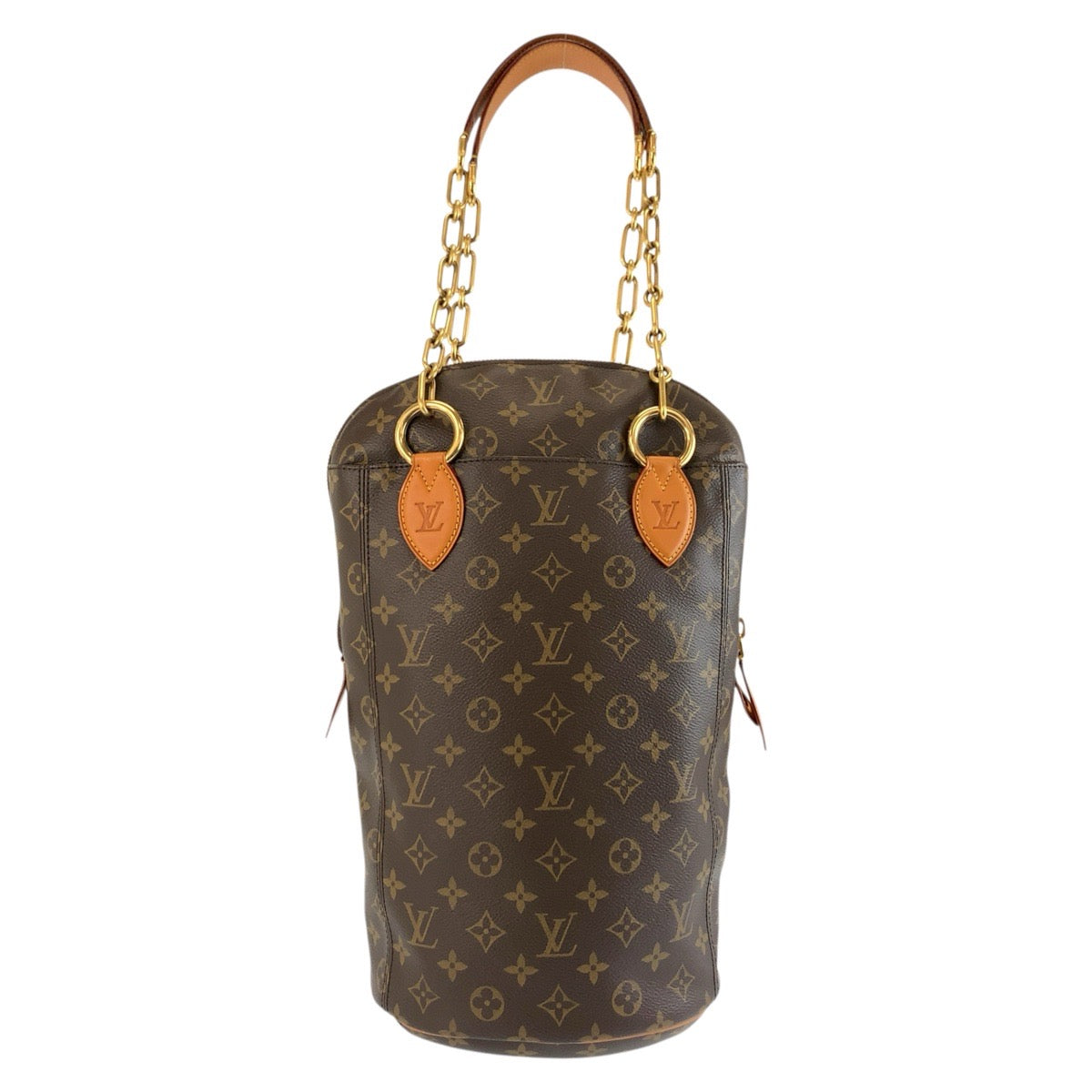 LOUIS VUITTON ルイヴィトン モノグラム パンチングバッグGM ブラウン ゴールド金具 PVC / レザー M40231 トートバッグ ショルダーバッグ レディース AB233