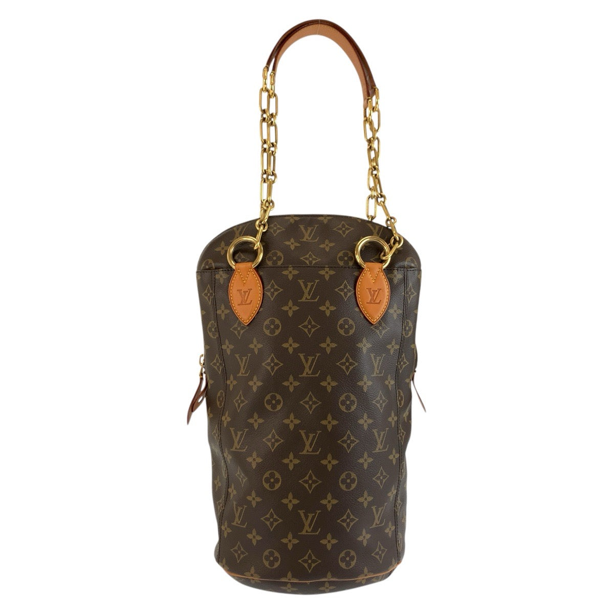 LOUIS VUITTON ルイヴィトン モノグラム パンチングバッグGM ブラウン ゴールド金具 PVC / レザー M40231 トートバッグ ショルダーバッグ レディース AB233