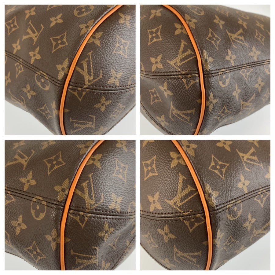 LOUIS VUITTON ルイヴィトン モノグラム パンチングバッグGM ブラウン ゴールド金具 PVC / レザー M40231 トートバッグ ショルダーバッグ レディース AB233