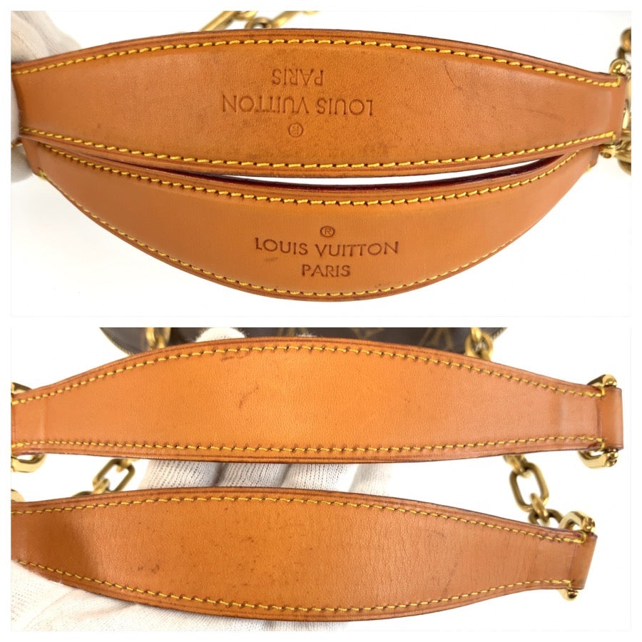 LOUIS VUITTON ルイヴィトン モノグラム パンチングバッグGM ブラウン ゴールド金具 PVC / レザー M40231 トートバッグ ショルダーバッグ レディース AB233