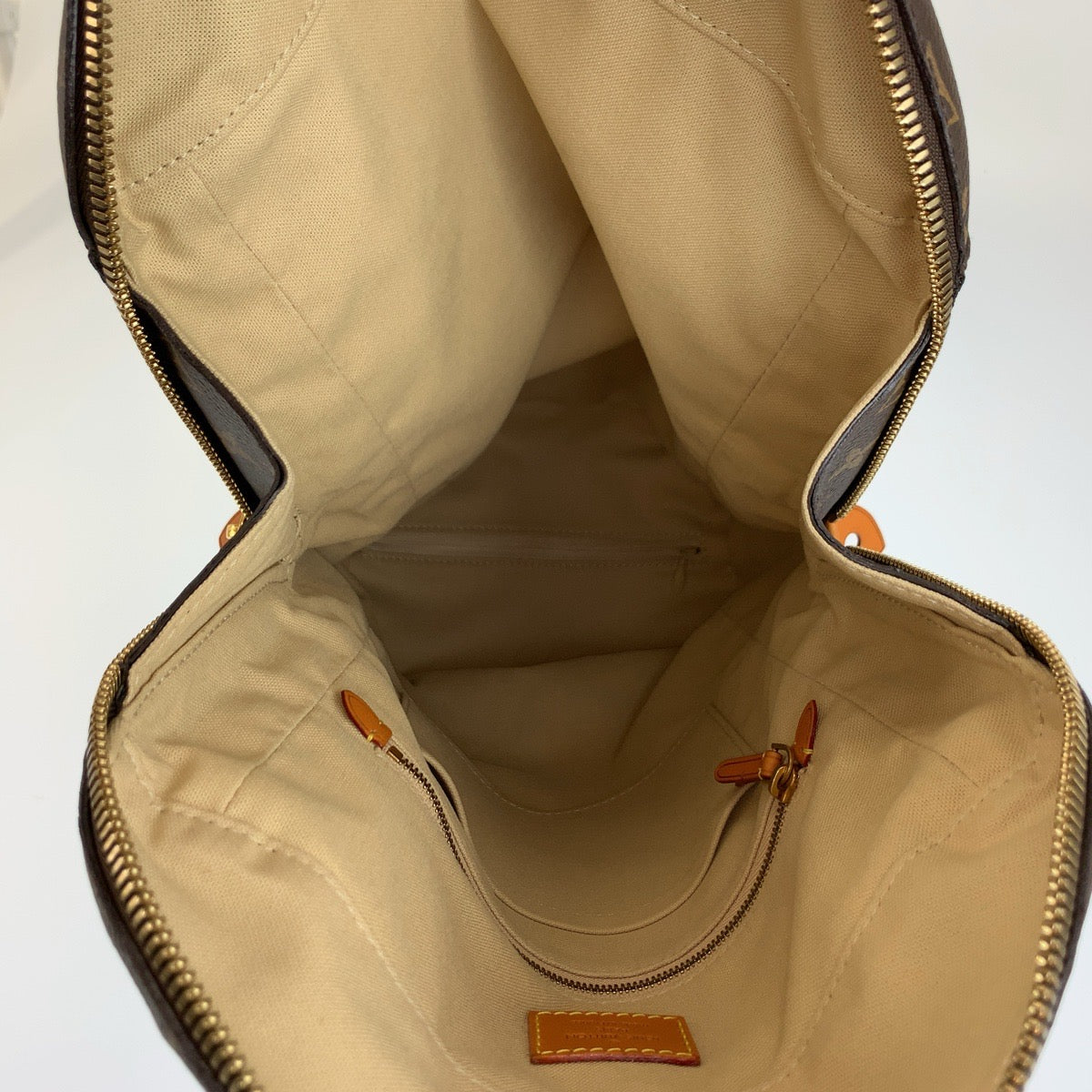 LOUIS VUITTON ルイヴィトン モノグラム パンチングバッグGM ブラウン ゴールド金具 PVC / レザー M40231 トートバッグ ショルダーバッグ レディース AB233