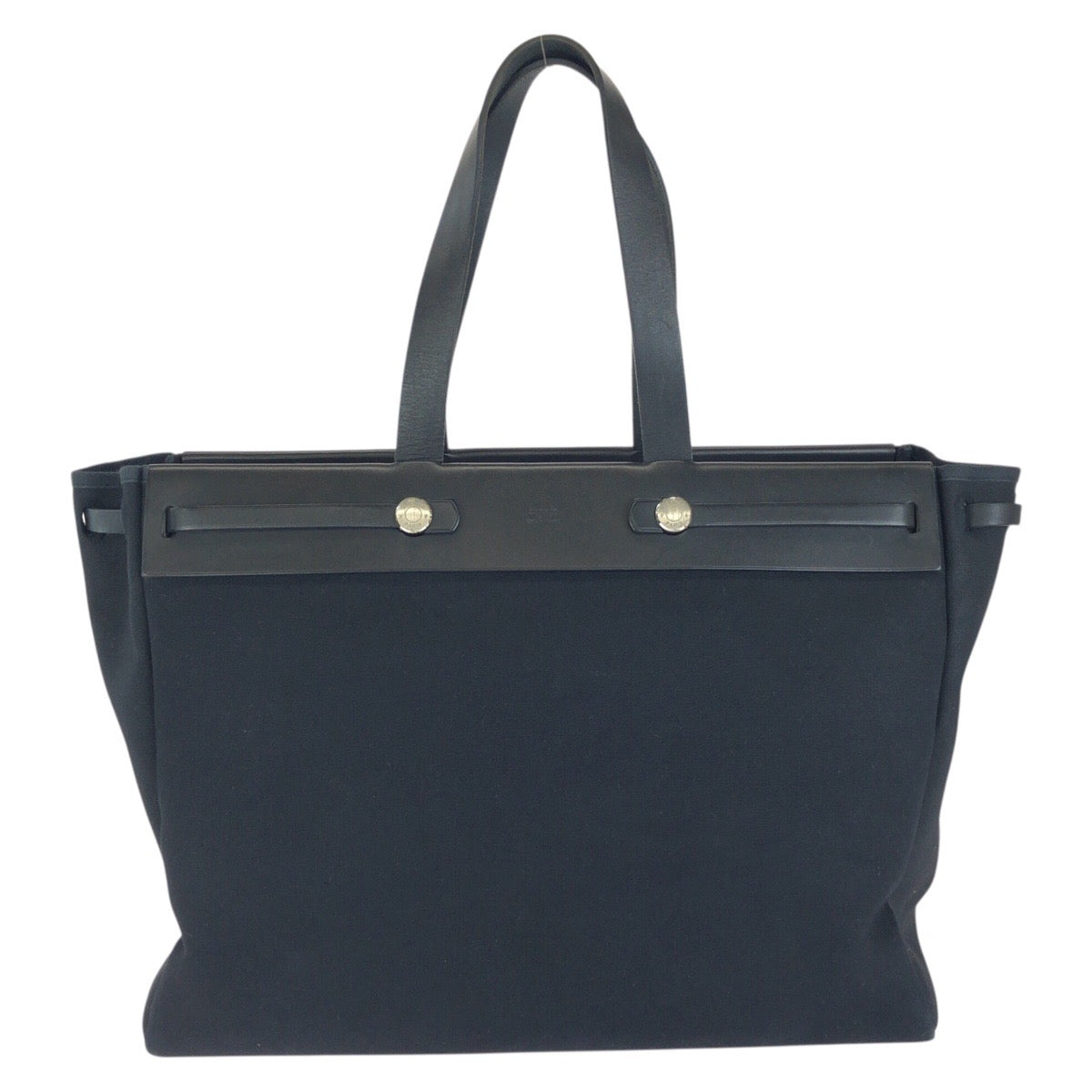 HERMES エルメス エールバッグ カバスGM ブルーインディゴ ネイビー シルバー金具 トワルオフィシエ / ボックスカーフ トートバッグ □F刻印 レディース AB68