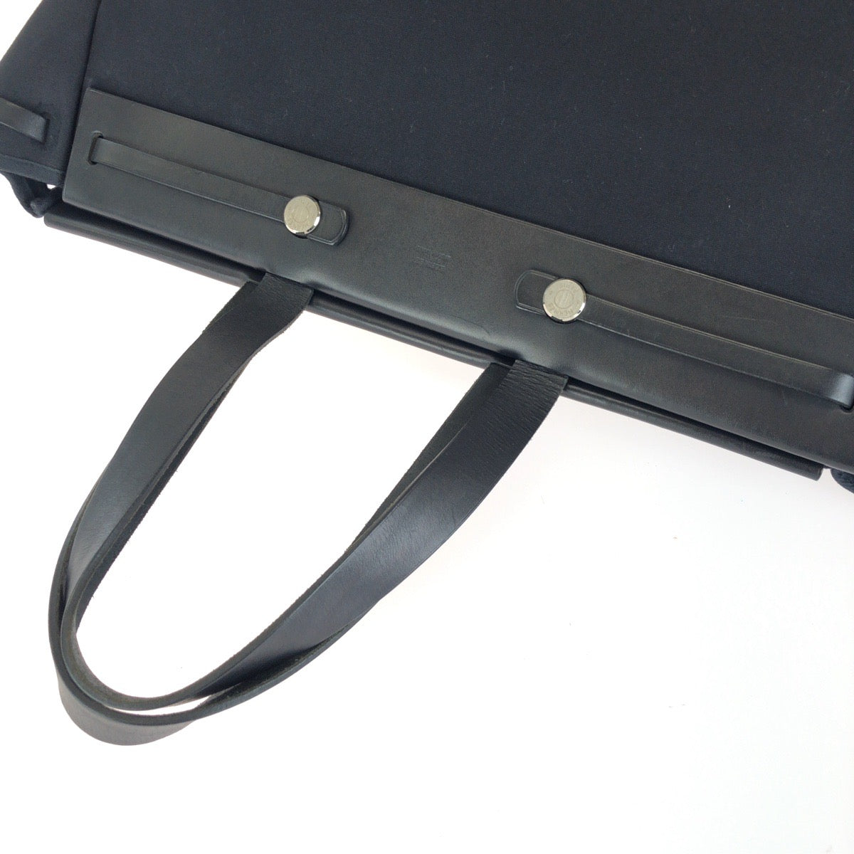 HERMES エルメス エールバッグ カバスGM ブルーインディゴ ネイビー シルバー金具 トワルオフィシエ / ボックスカーフ トートバッグ □F刻印 レディース AB68