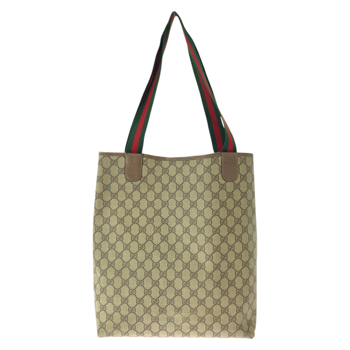GUCCI グッチ ヴィンテージ オールドグッチ シェリー ブラウン ゴールド金具 PVC / レザー 39 02 041 トートバッグ ショルダーバッグ レディース B15