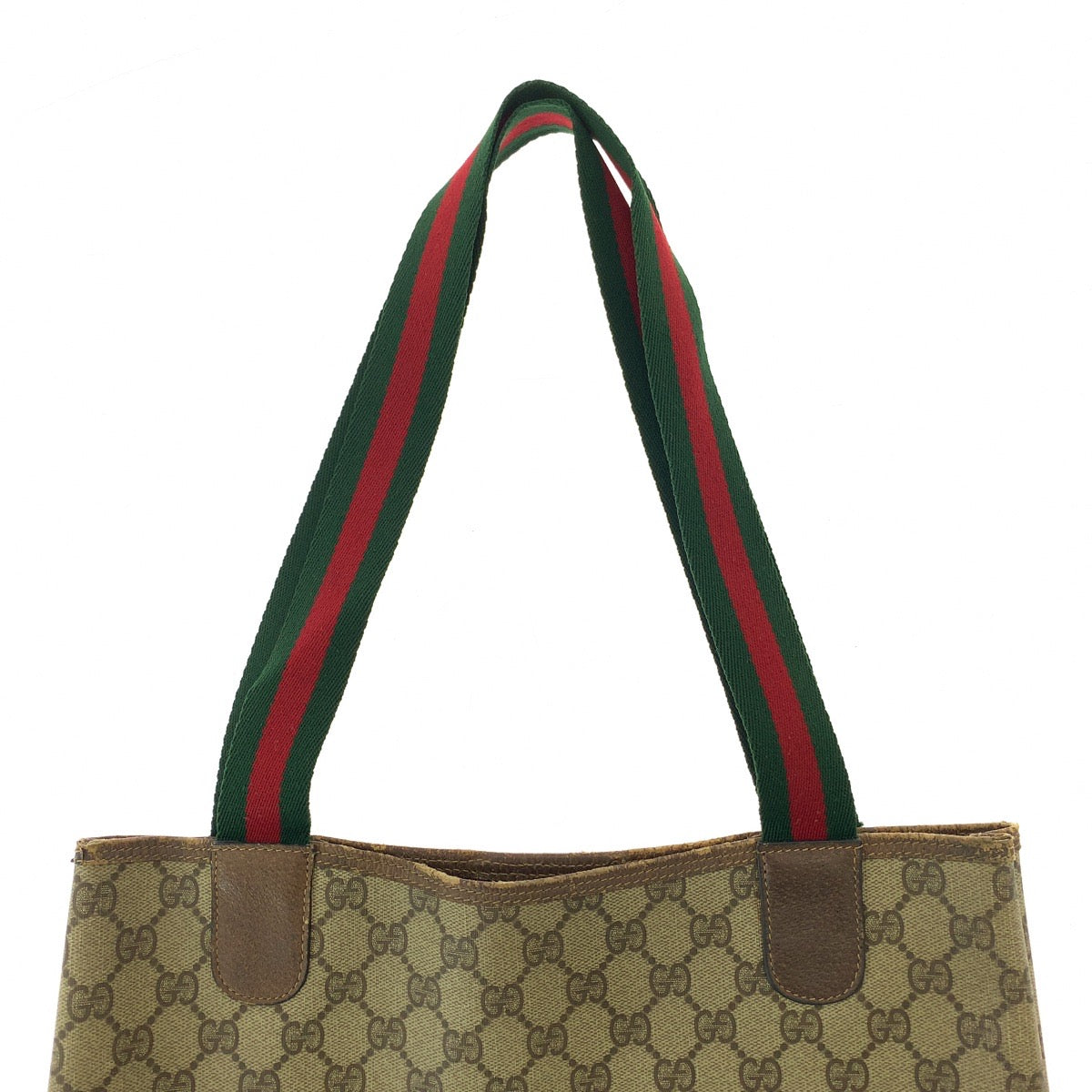 GUCCI グッチ ヴィンテージ オールドグッチ シェリー ブラウン ゴールド金具 PVC / レザー 39 02 041 トートバッグ ショルダーバッグ レディース B15