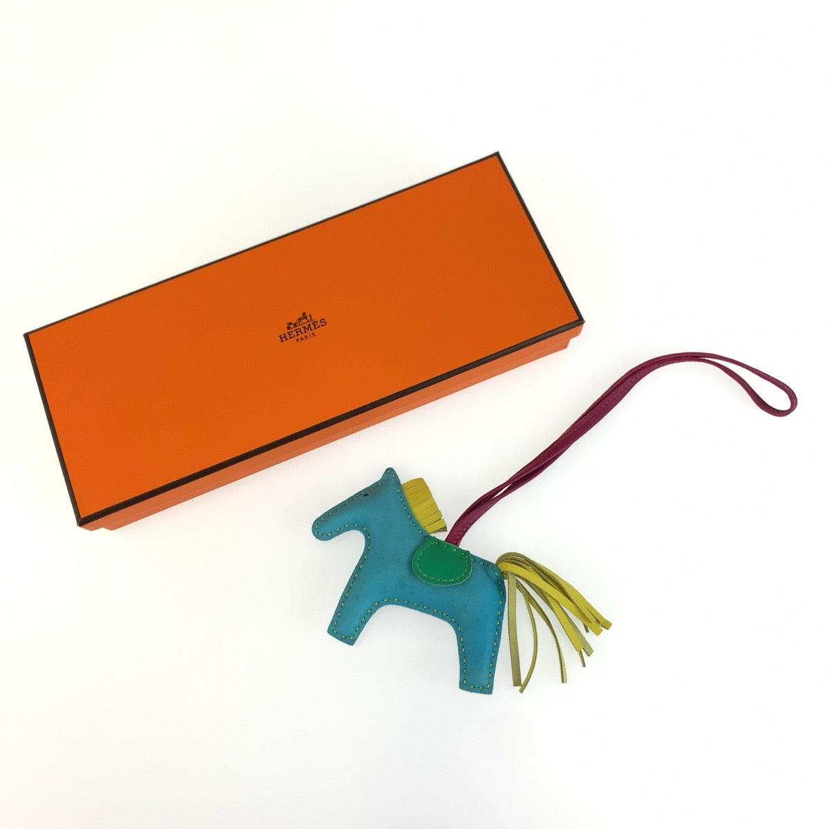 HERMES エルメス ロデオPM レインボー リバーシブル マルチカラー アニョーミロ バッグチャーム キーホルダー レディース B33