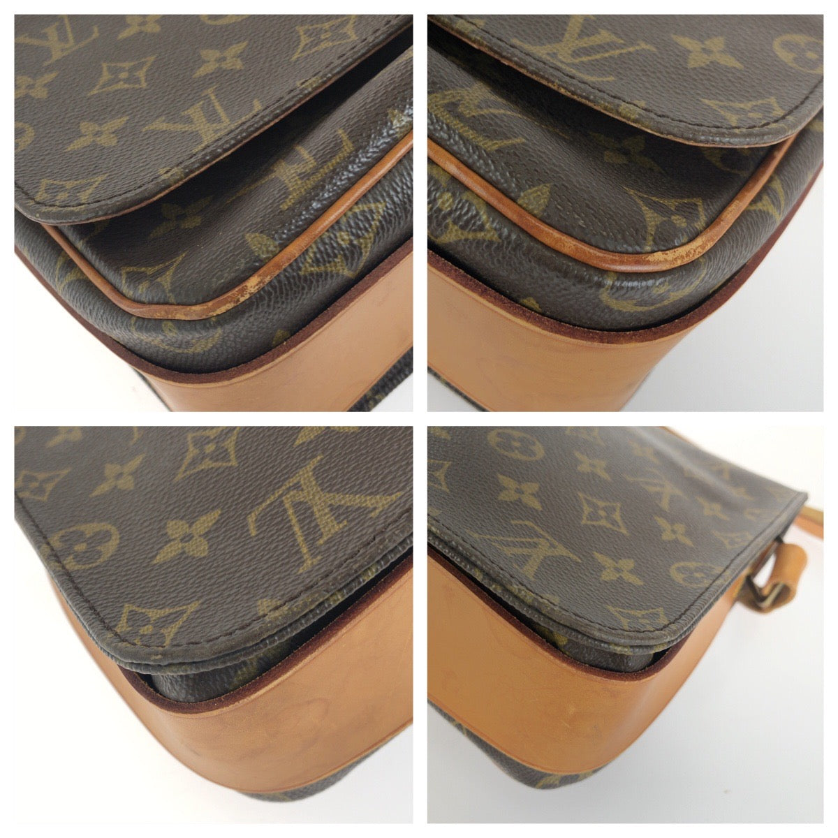 LOUIS VUITTON ルイヴィトン モノグラム カルトシエール GM ブラウン ゴールド金具 PVC / レザー M51252 ショルダーバッグ レディース B50