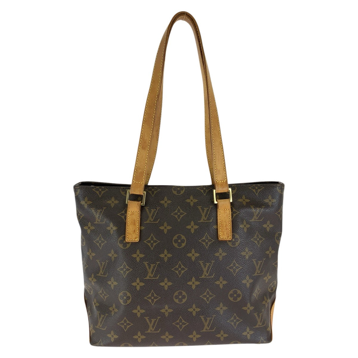LOUIS VUITTON ルイヴィトン モノグラム カバ・ピアノ ブラウン ゴールド金具 PVC / レザー M51148 トートバッグ ショルダーバッグ レディース B50
