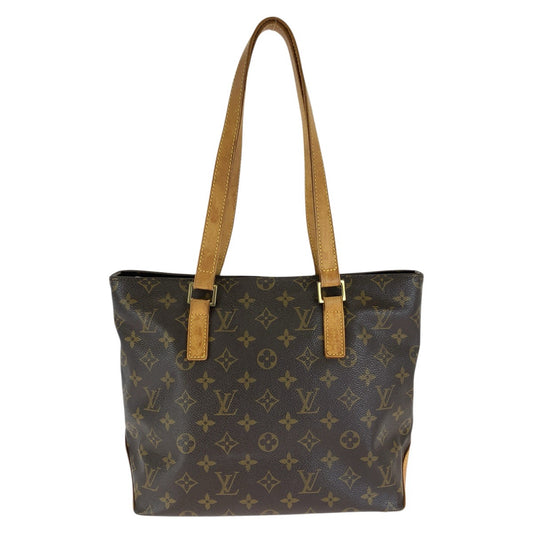 LOUIS VUITTON ルイヴィトン モノグラム カバ・ピアノ ブラウン ゴールド金具 PVC / レザー M51148 トートバッグ ショルダーバッグ レディース B50