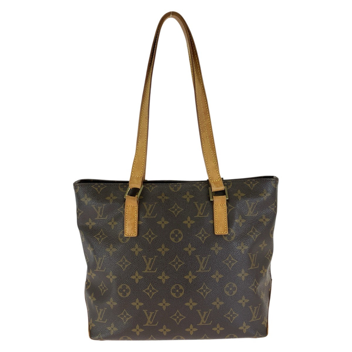 LOUIS VUITTON ルイヴィトン モノグラム カバ・ピアノ ブラウン ゴールド金具 PVC / レザー M51148 トートバッグ ショルダーバッグ レディース B50