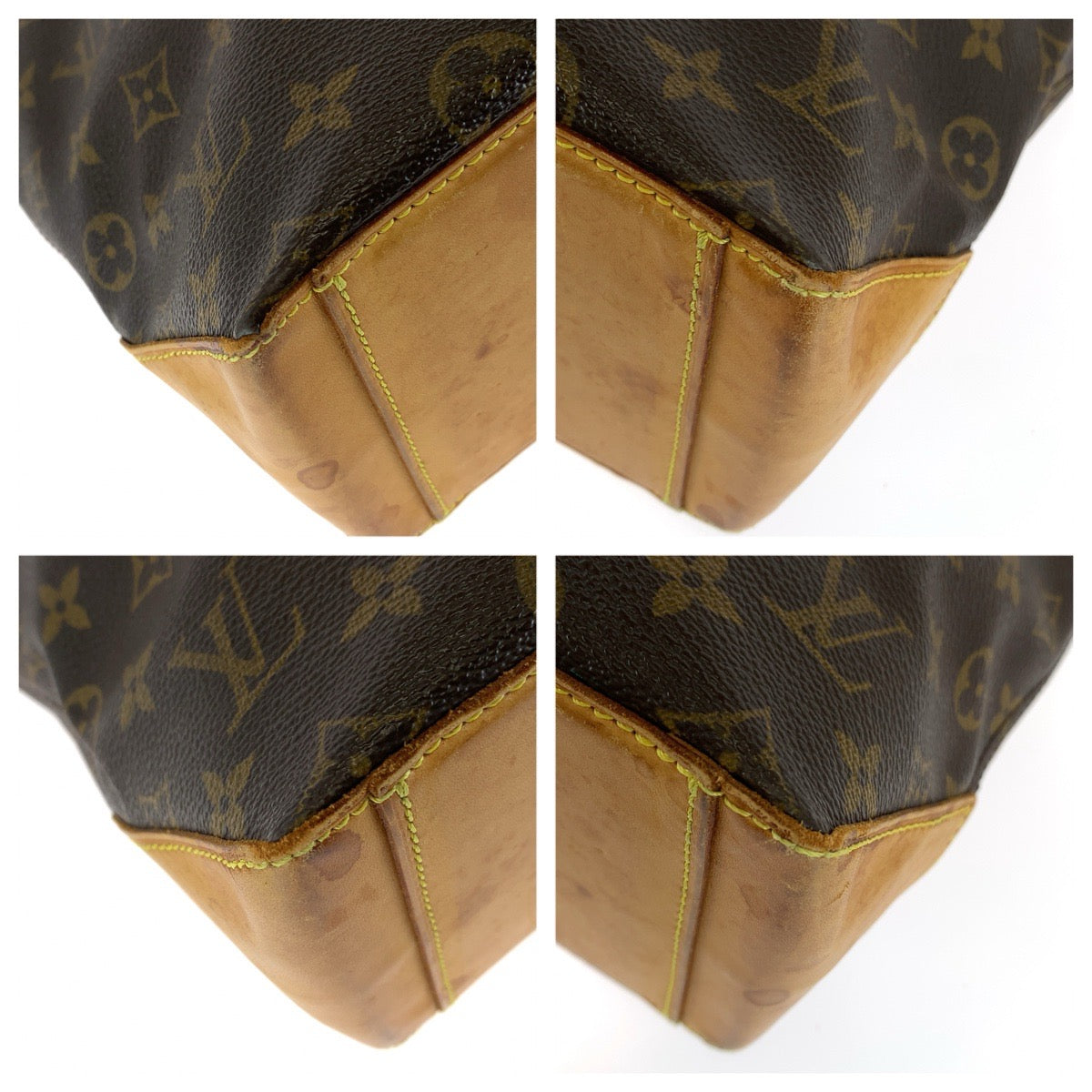 LOUIS VUITTON ルイヴィトン モノグラム カバ・ピアノ ブラウン ゴールド金具 PVC / レザー M51148 トートバッグ ショルダーバッグ レディース B50