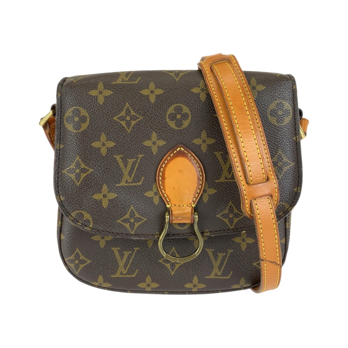 LOUIS VUITTON ルイヴィトン モノグラム サンクルーMM ブラウン ゴールド金具 PVC / レザー M51243 ショルダーバッグ ポシェット レディース B50