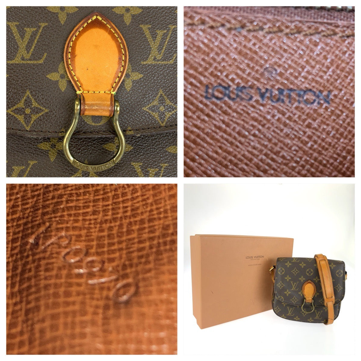 LOUIS VUITTON ルイヴィトン モノグラム サンクルーMM ブラウン ゴールド金具 PVC / レザー M51243 ショルダーバッグ ポシェット レディース B50
