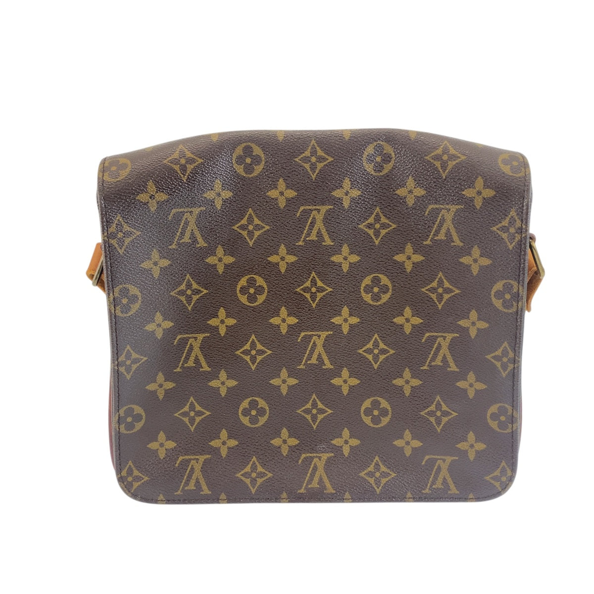 LOUIS VUITTON ルイヴィトン モノグラム カルトシエールGM ブラウン ゴールド金具 PVC / レザー M51252 ショルダーバッグ ポシェット レディース B