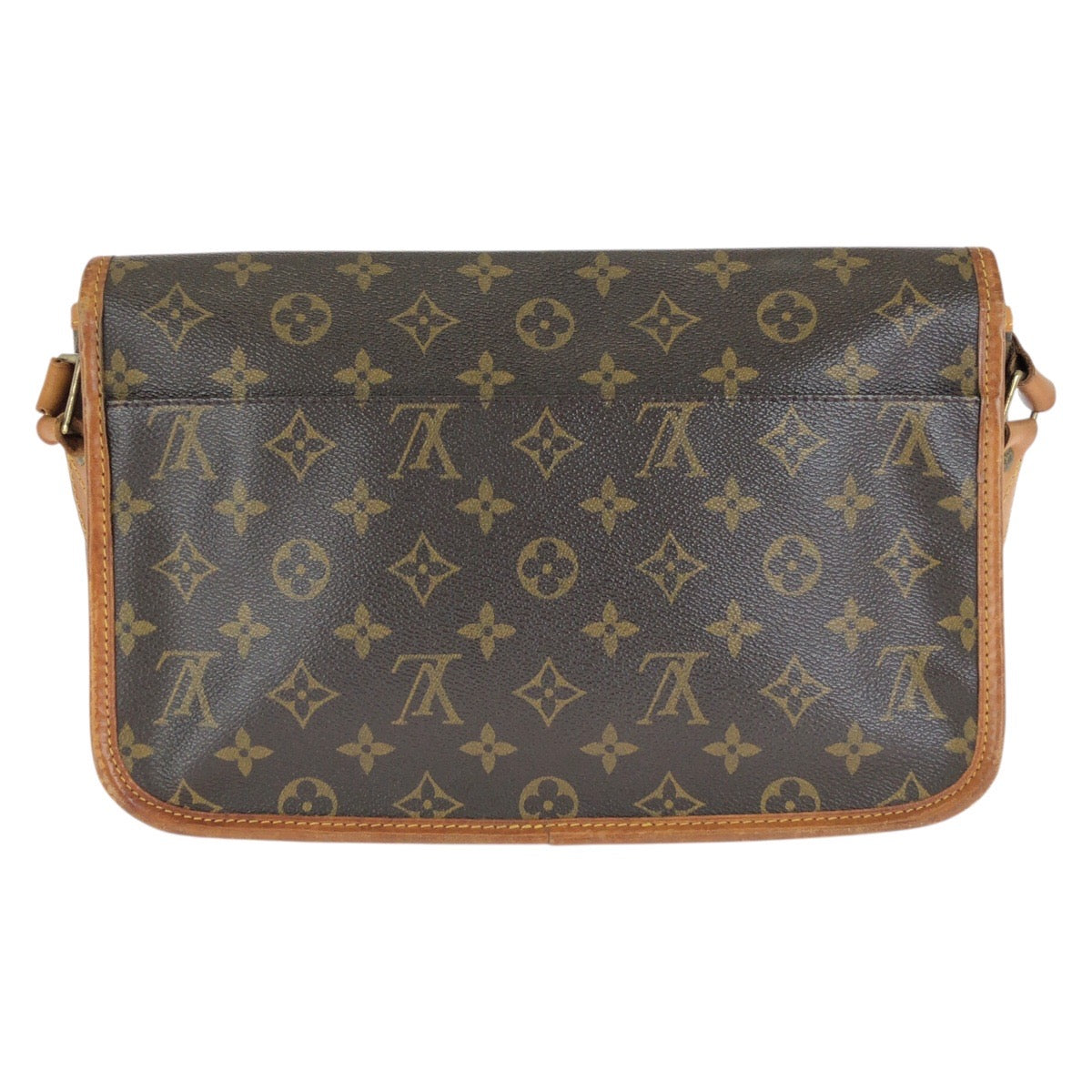 LOUIS VUITTON ルイヴィトン モノグラム ジベシエールMM ブラウン ゴールド金具 PVC / レザー M42247 ショルダーバッグ メッセンジャーバッグ レディース B42