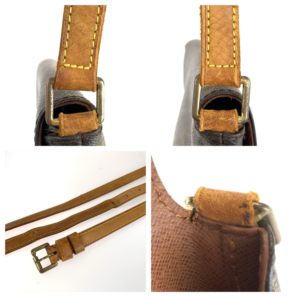 LOUIS VUITTON ルイヴィトン モノグラム ミュゼットサルサ ブラウン ゴールド金具 PVC / レザー M51258 ショルダーバッグ メッセンジャーバッグ レディース B45
