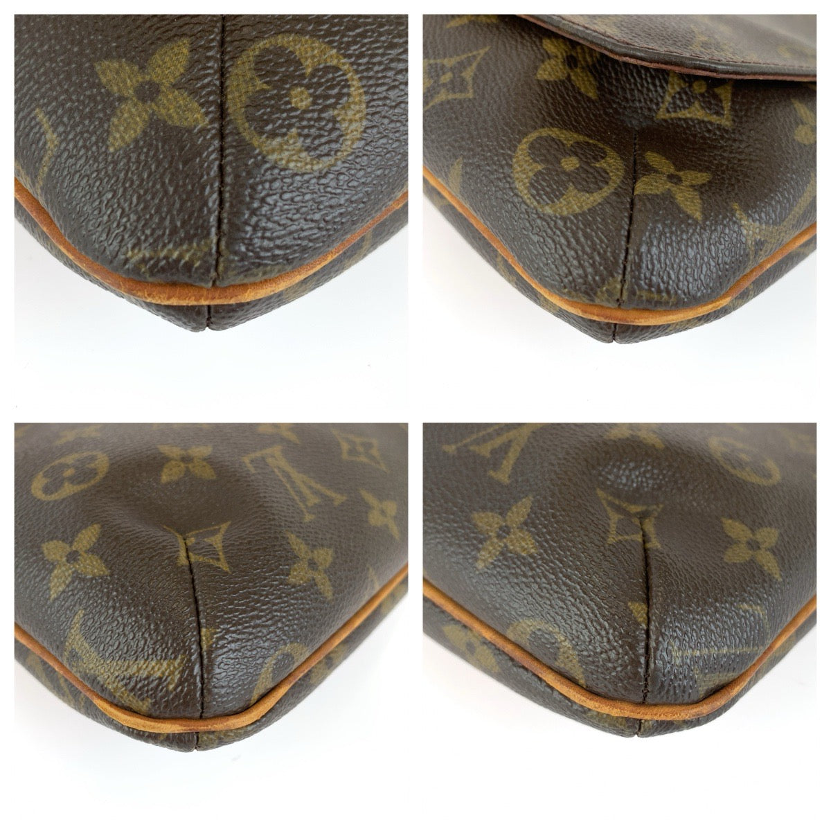 LOUIS VUITTON ルイヴィトン モノグラム ミュゼットサルサ ブラウン ゴールド金具 PVC / レザー M51258 ショルダーバッグ メッセンジャーバッグ レディース B45