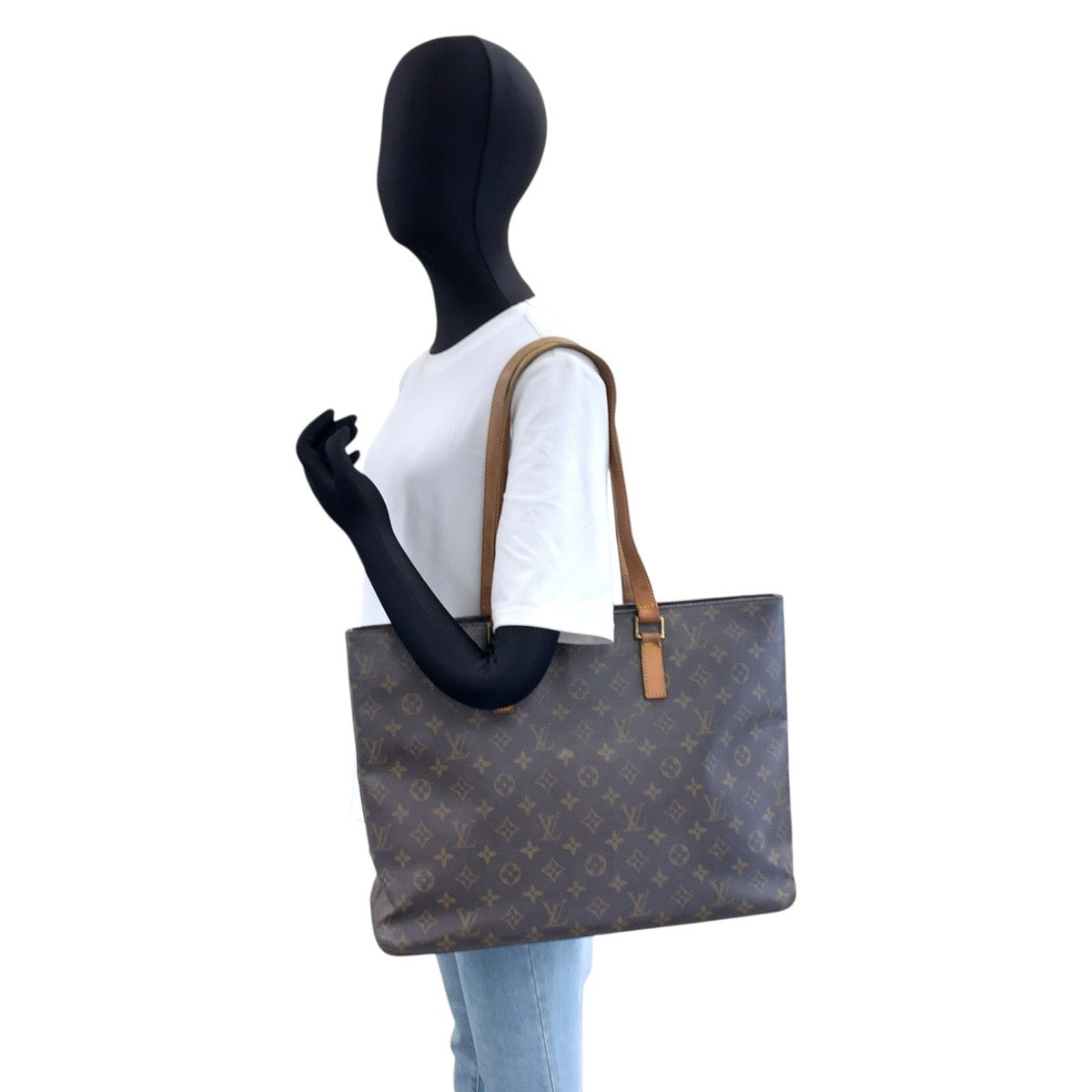 LOUIS VUITTON ルイヴィトン モノグラム ルコ ブラウン ゴールド金具 PVC / レザー M51155 トートバッグ ショルダーバッグ レディース BC43