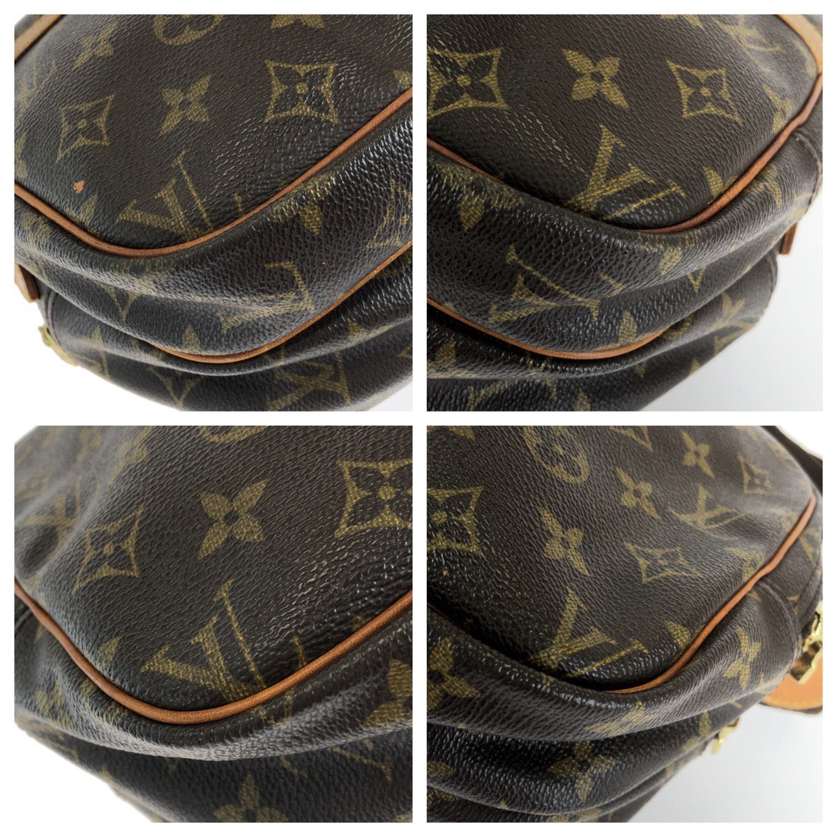 LOUIS VUITTON ルイヴィトン モノグラム リポーターPM ブラウン ゴールド金具 PVC / レザー M45254 ショルダーバッグ レディース B45