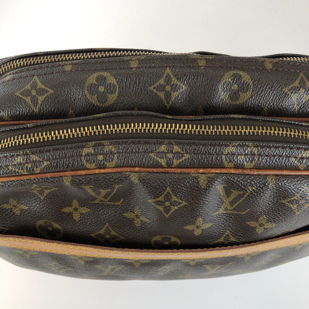 LOUIS VUITTON ルイヴィトン モノグラム リポーターPM ブラウン ゴールド金具 PVC / レザー M45254 ショルダーバッグ レディース B45