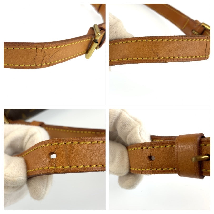 LOUIS VUITTON ルイヴィトン モノグラム ミュゼットタンゴ ブラウン ゴールド金具 PVC / レザー M51257 ショルダーバッグ レディース AB53