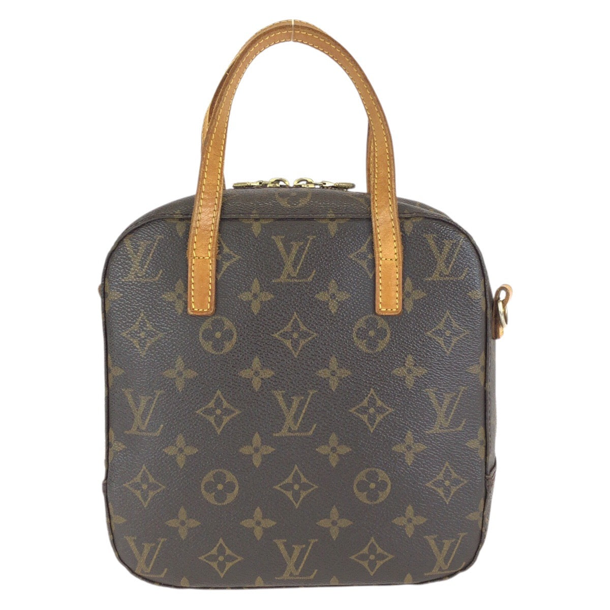 LOUIS VUITTON ルイヴィトン モノグラム スポンティーニ 2way ブラウン ゴールド金具 PVC / レザー M47500 ショルダーバッグ ハンドバッグ レディース BC30