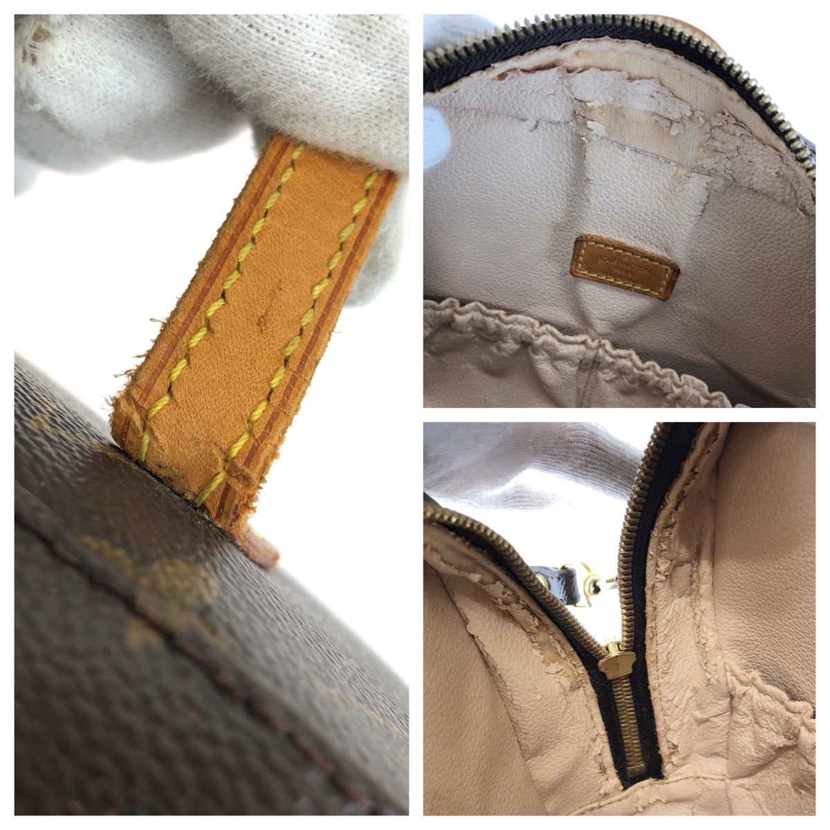 LOUIS VUITTON ルイヴィトン モノグラム スポンティーニ 2way ブラウン ゴールド金具 PVC / レザー M47500 ショルダーバッグ ハンドバッグ レディース BC30
