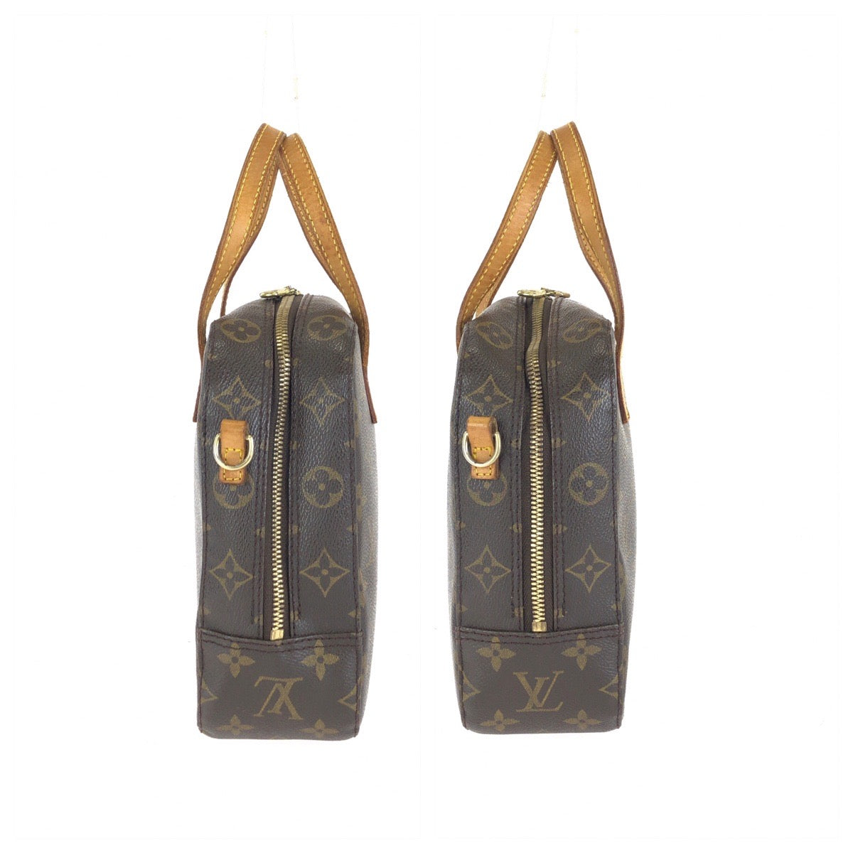 LOUIS VUITTON ルイヴィトン モノグラム スポンティーニ 2way ブラウン ゴールド金具 PVC / レザー M47500 ショルダーバッグ ハンドバッグ レディース BC30