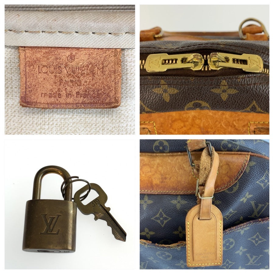 LOUIS VUITTON ルイヴィトン モノグラム ドーヴィル ブラウン ゴールド金具 PVC / レザー M47270 ハンドバッグ ボストンバッグ レディース BC33