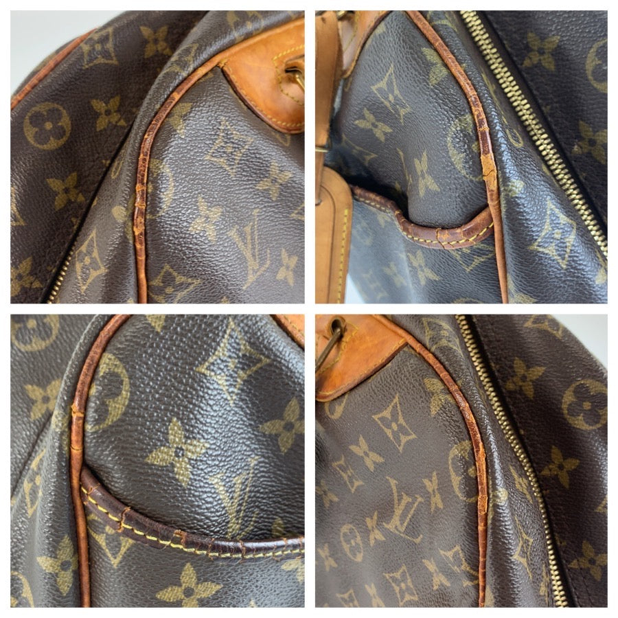 LOUIS VUITTON ルイヴィトン モノグラム ドーヴィル ブラウン ゴールド金具 PVC / レザー M47270 ハンドバッグ ボストンバッグ レディース BC33