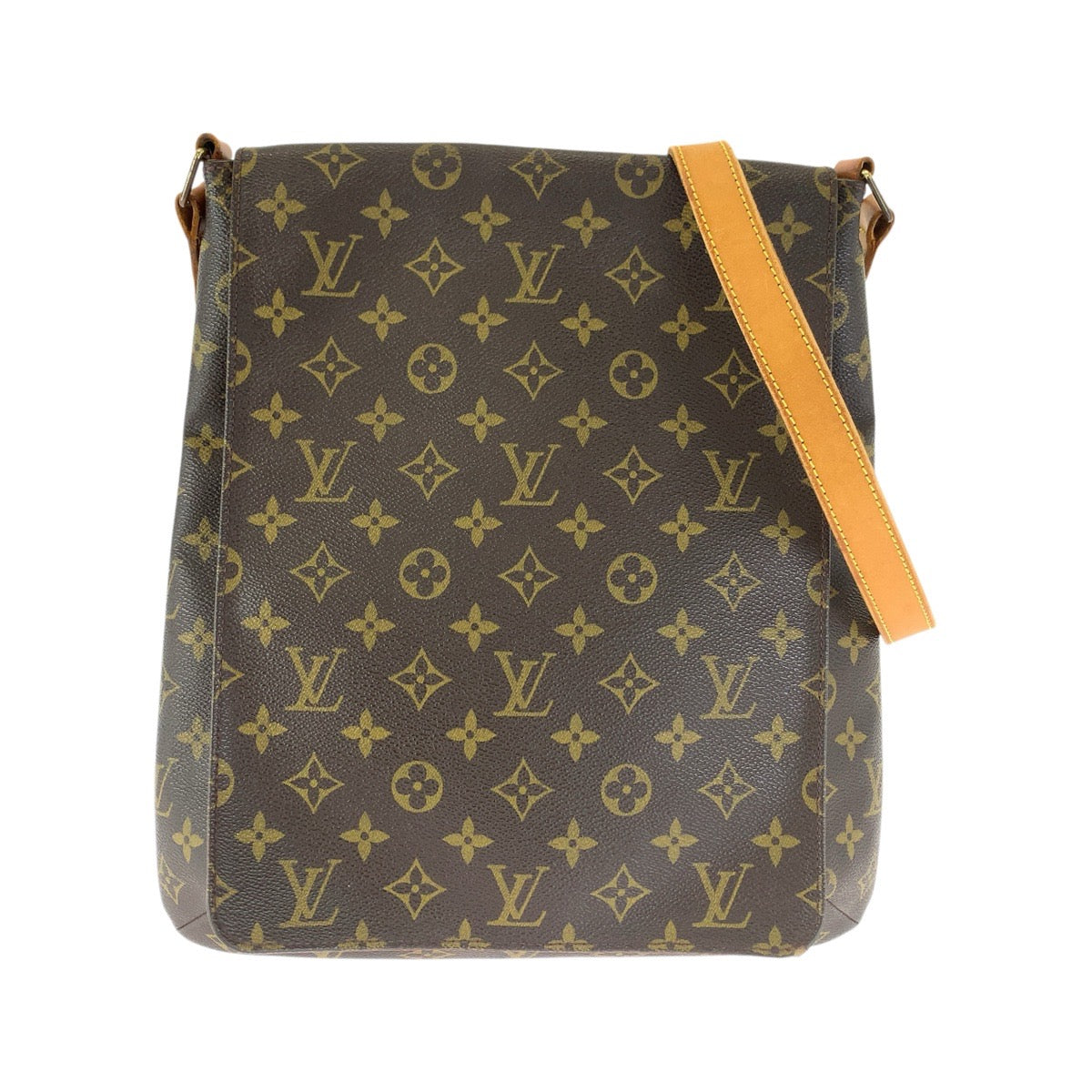 LOUIS VUITTON ルイヴィトン モノグラム ミュゼット ブラウン ゴールド金具 PVC / レザー M51256 ショルダーバッグ メッセンジャーバッグ レディース B54