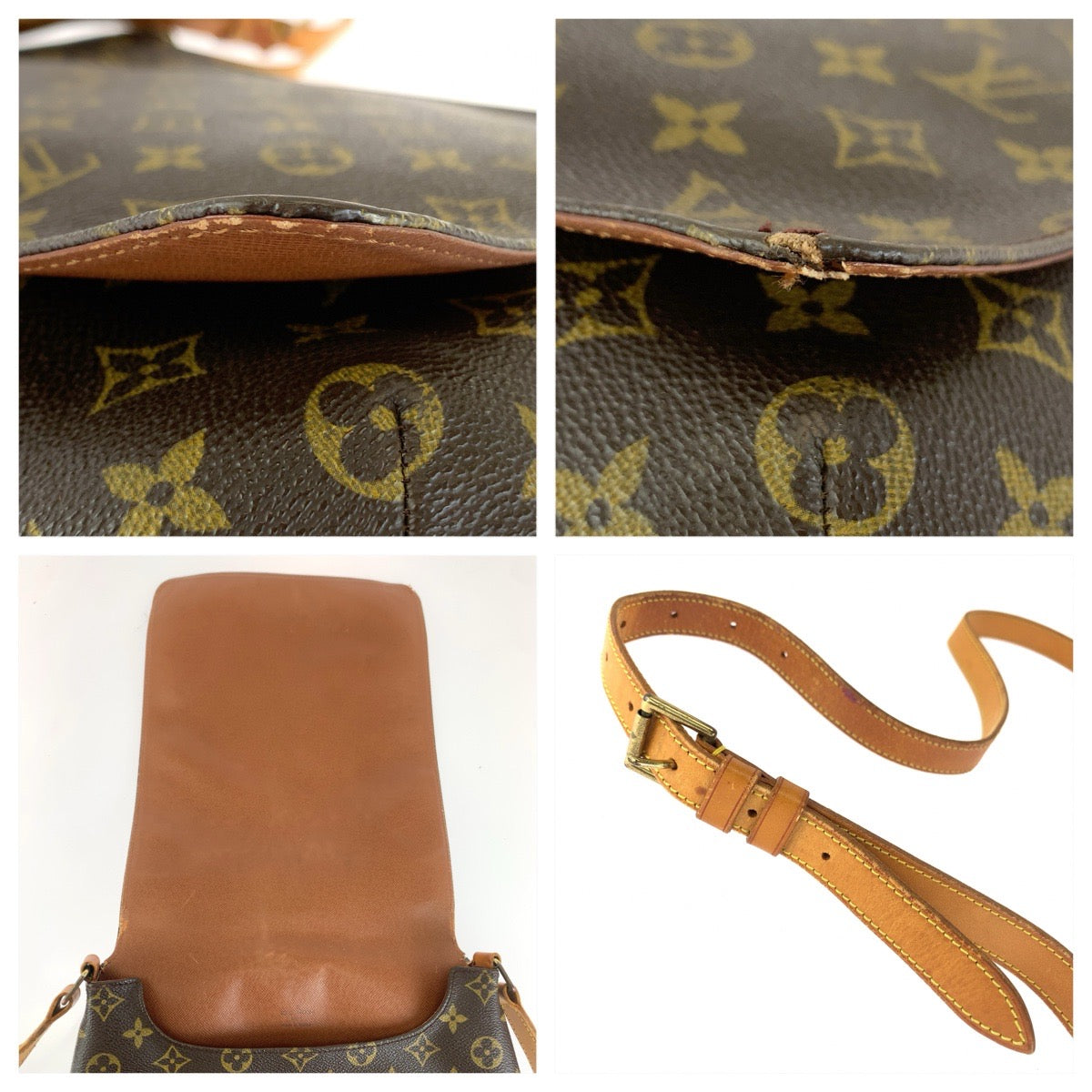 LOUIS VUITTON ルイヴィトン モノグラム ミュゼット ブラウン ゴールド金具 PVC / レザー M51256 ショルダーバッグ メッセンジャーバッグ レディース B54