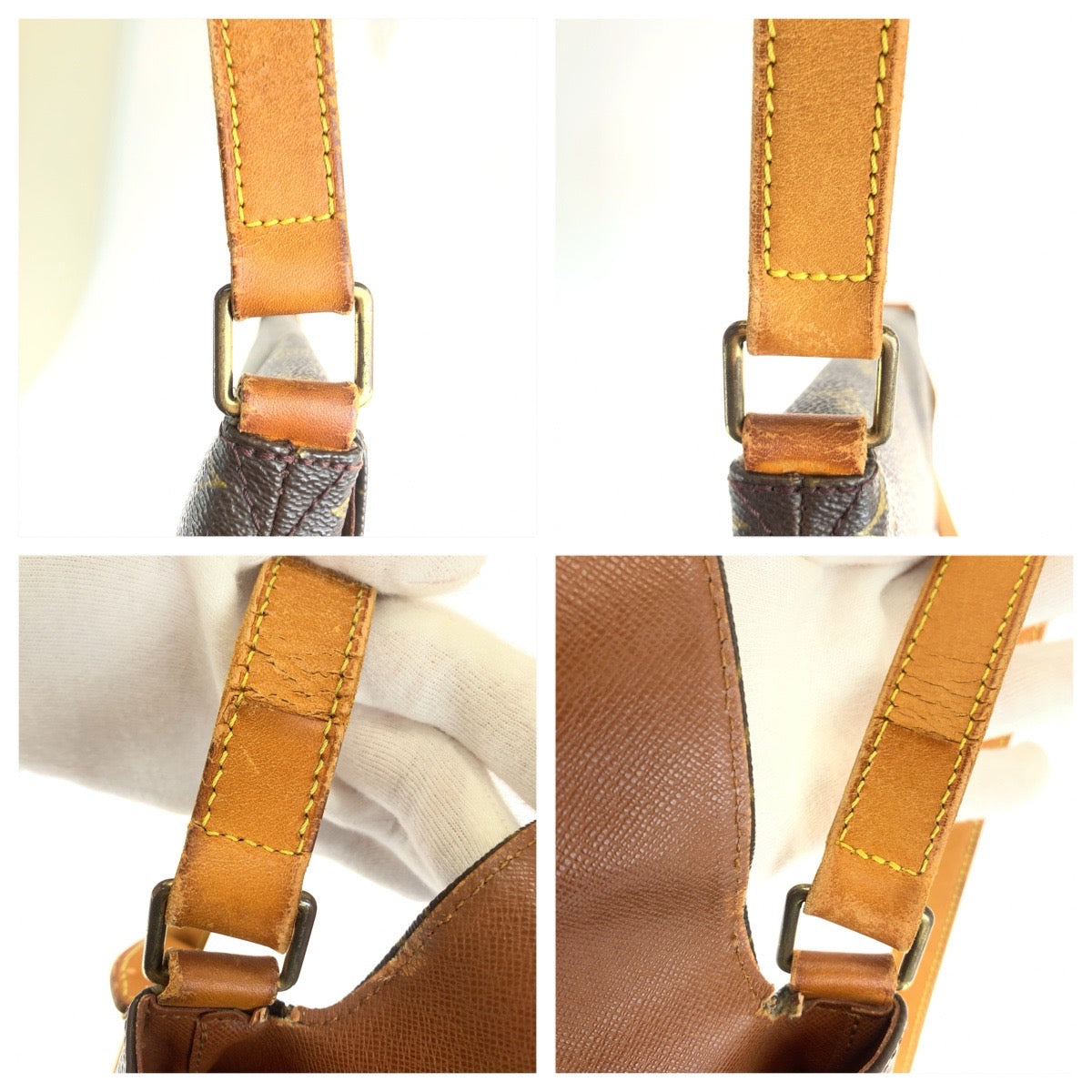 LOUIS VUITTON ルイヴィトン モノグラム ミュゼット ブラウン ゴールド金具 PVC / レザー M51256 ショルダーバッグ メッセンジャーバッグ レディース B54