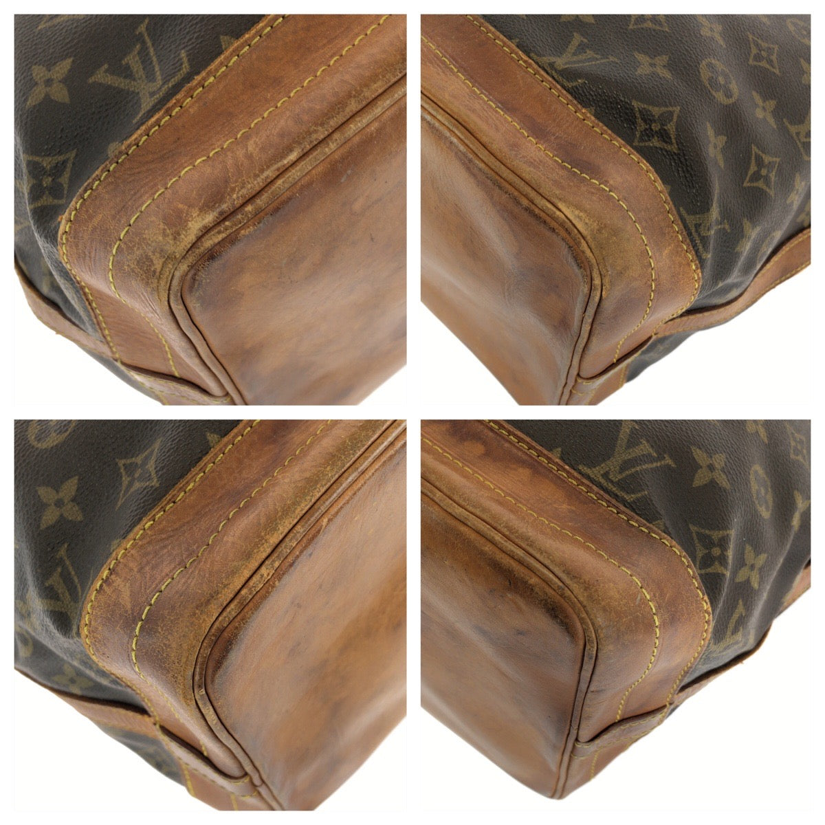 LOUIS VUITTON ルイヴィトン モノグラム ノエ ブラウン ゴールド金具 PVC / レザー M42224 ショルダーバッグ A2刻印 レディース B45