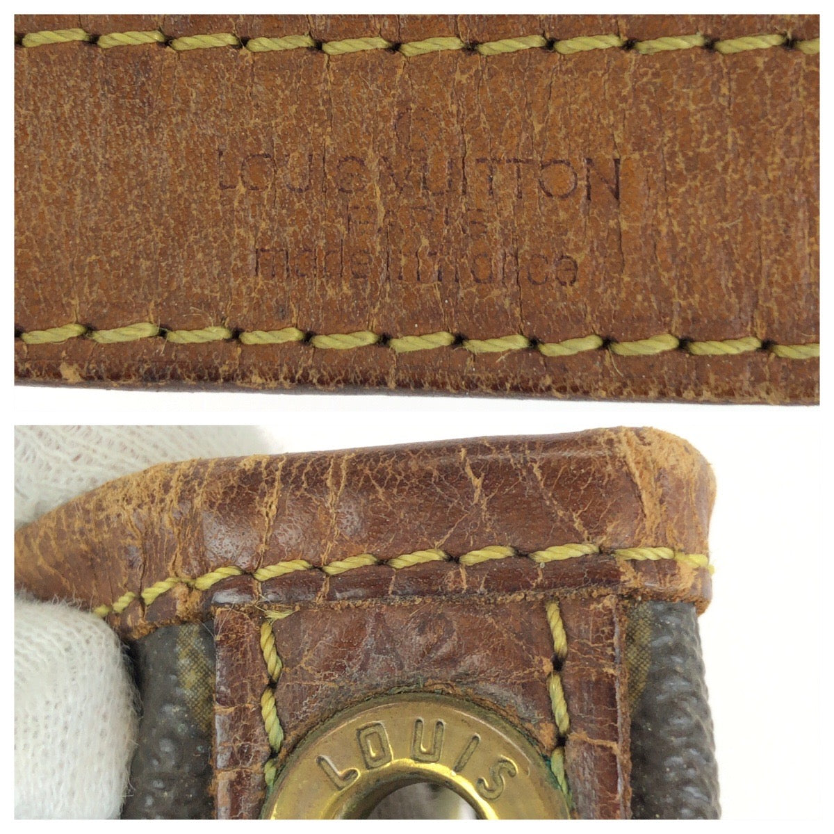 LOUIS VUITTON ルイヴィトン モノグラム ノエ ブラウン ゴールド金具 PVC / レザー M42224 ショルダーバッグ A2刻印 レディース B45