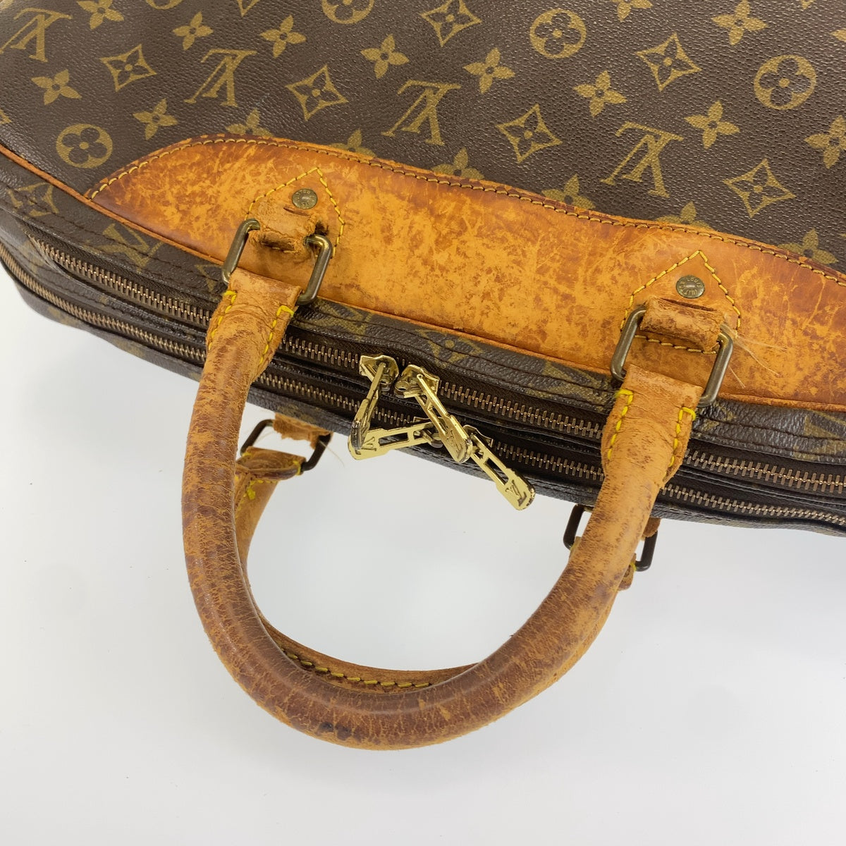 LOUIS VUITTON ルイヴィトン モノグラム アリゼ ドゥ ポッシュ ブラウン PVC / レザー M41392 ボストンバッグ ハンドバッグ メンズ BC30