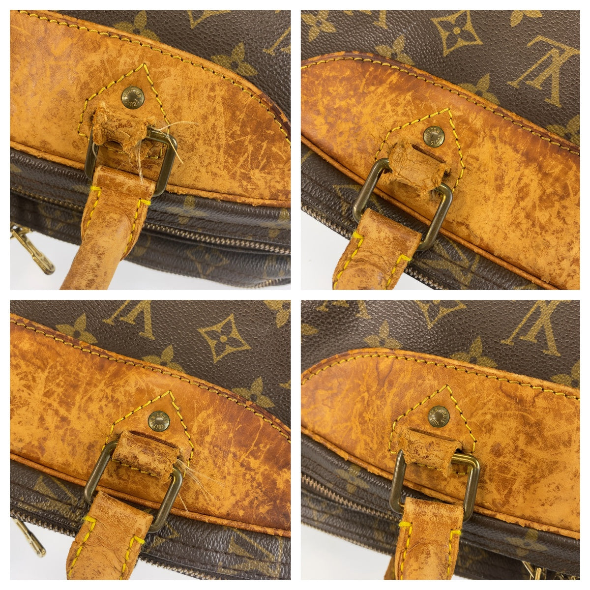 LOUIS VUITTON ルイヴィトン モノグラム アリゼ ドゥ ポッシュ ブラウン PVC / レザー M41392 ボストンバッグ ハンドバッグ メンズ BC30