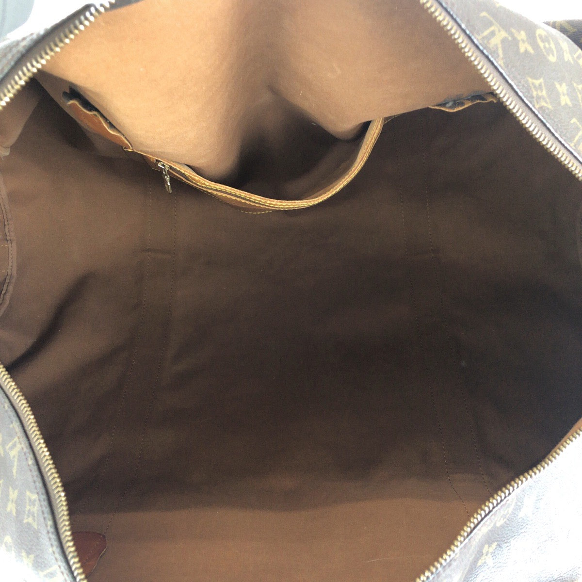 LOUIS VUITTON ルイヴィトン モノグラム サック・ポロション ブラウン ゴールド金具 PVC / レザー M41222 ボストンバッグ トラベルバッグ レディース BC70