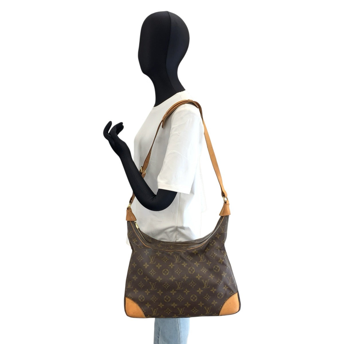 LOUIS VUITTON ルイヴィトン モノグラム ブローニュ ブラウン ゴールド金具 PVC / レザー M51260 ショルダーバッグ レディース B55