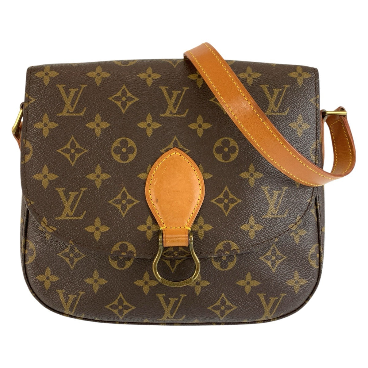 LOUIS VUITTON ルイヴィトン モノグラム サンクルー ブラウン ゴールド金具 PVC / レザー M51242 ショルダーバッグ ポシェット レディース B46