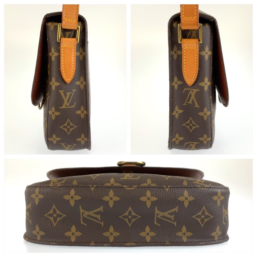 LOUIS VUITTON ルイヴィトン モノグラム サンクルー ブラウン ゴールド金具 PVC / レザー M51242 ショルダーバッグ ポシェット レディース B46