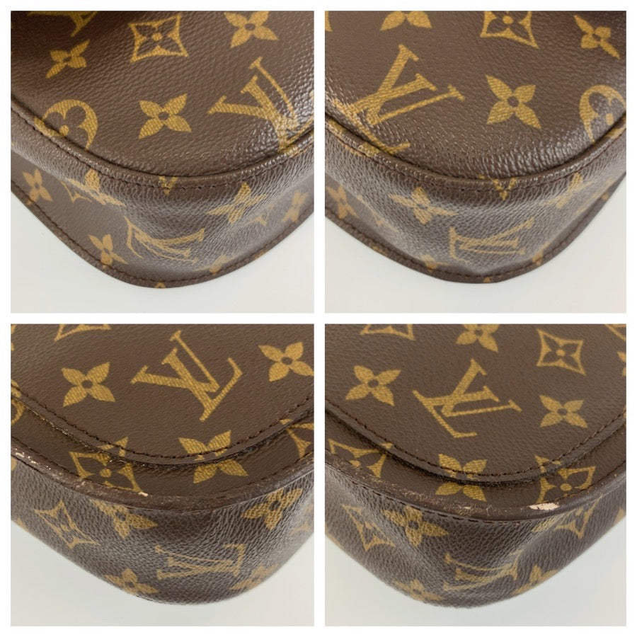 LOUIS VUITTON ルイヴィトン モノグラム サンクルー ブラウン ゴールド金具 PVC / レザー M51242 ショルダーバッグ ポシェット レディース B46