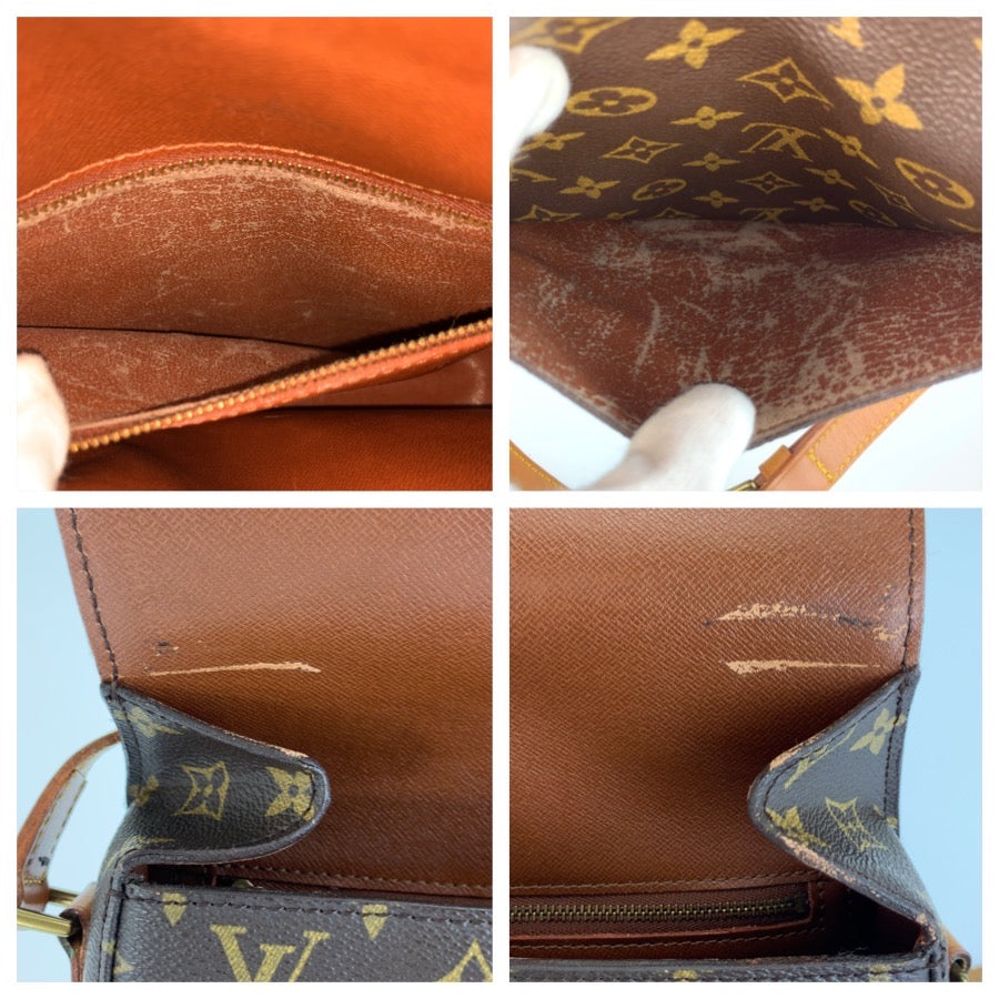 LOUIS VUITTON ルイヴィトン モノグラム サンクルー ブラウン ゴールド金具 PVC / レザー M51242 ショルダーバッグ ポシェット レディース B46
