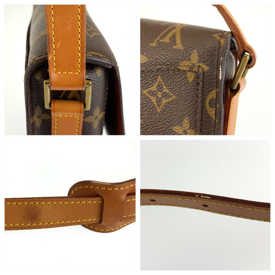 LOUIS VUITTON ルイヴィトン モノグラム サンクルー ブラウン ゴールド金具 PVC / レザー M51242 ショルダーバッグ ポシェット レディース B46